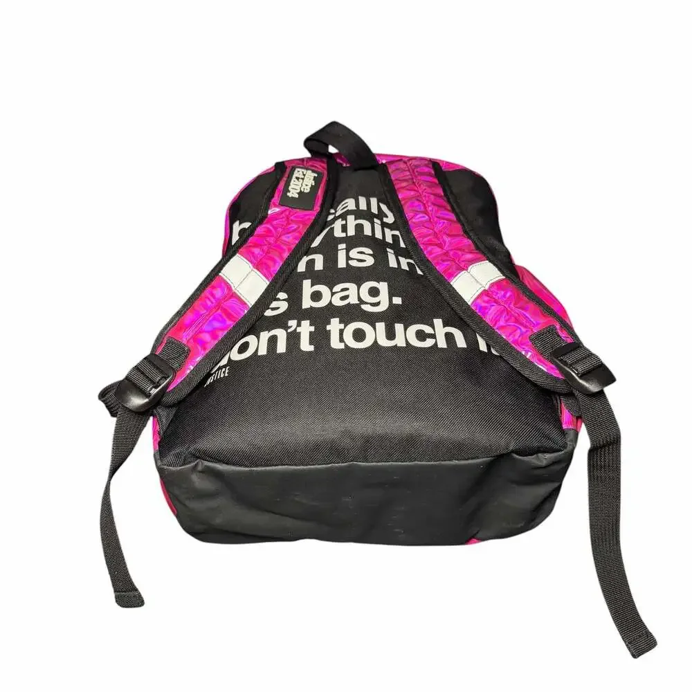 Justice Pink Iridescent Holographic Backpack Just Be You